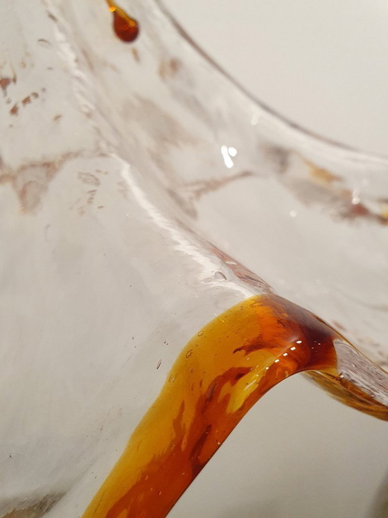 Image 1 of Murano Mazzega plafondlamp, vintage lamp van Murano-glas, hanglamp uit de jaren 70, Italië