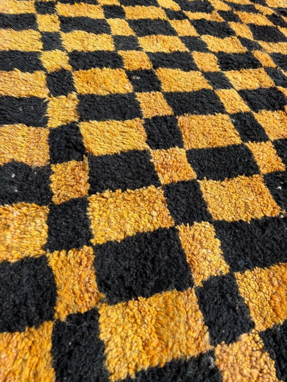 Image 1 of Moroccan Mrirt Rug 250x330 cm, Modern Orange and Black Rug, Authentic Moroccan Rug, Berber Carpet, Genuine Wool Rug, Handmade