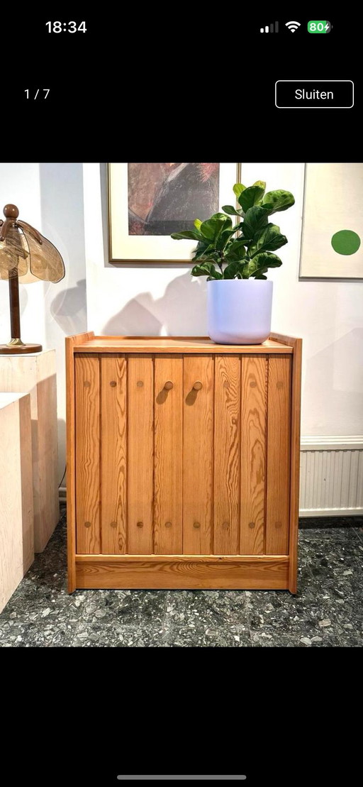 Mueble de pared vintage de pino Karl Anderson & Söner