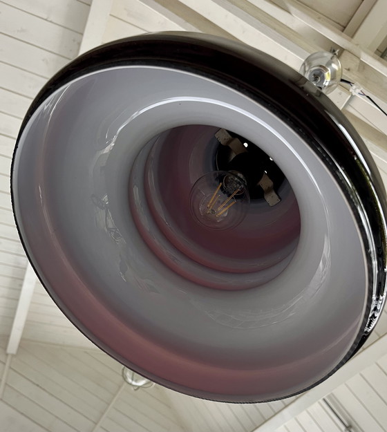 Image 1 of Lampada a sospensione Honsel in vetro/cromo degli anni sessanta