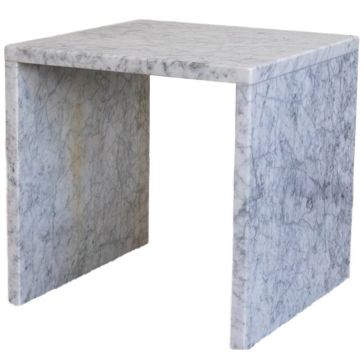 Mesa auxiliar de mármol de Carrara