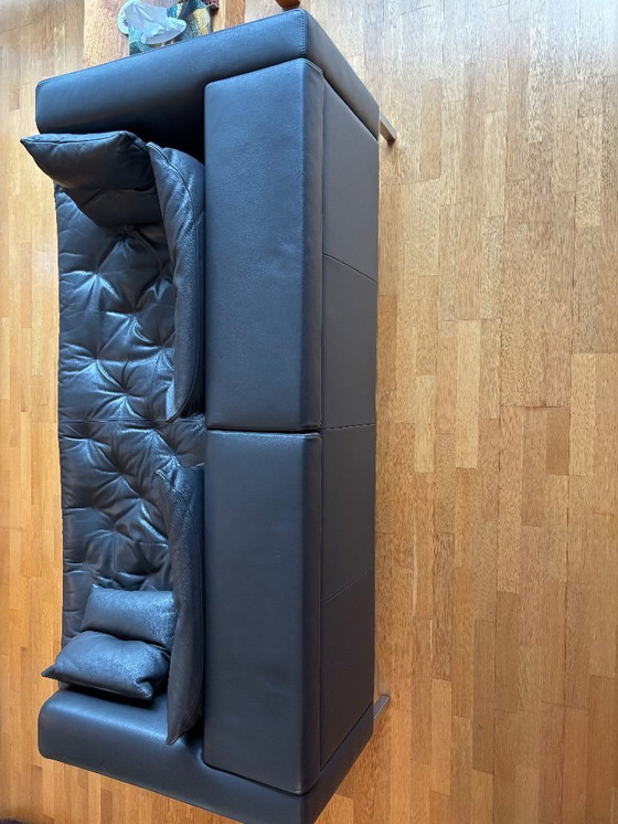 Image 1 of De Sede 3-Sitzer-Sofa, grau DS-0040/03 mit passendem Hocker DS-0040/05