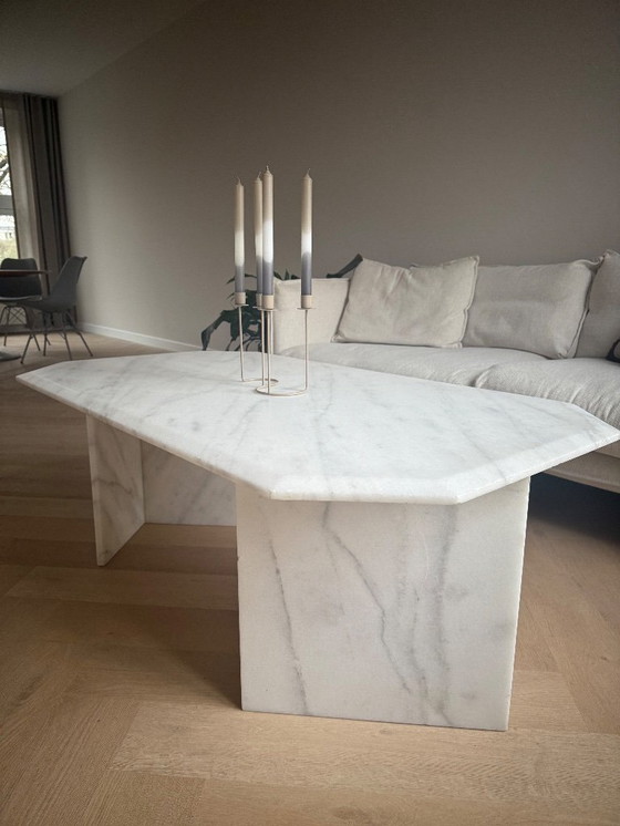 Image 1 of Italiaans carrara marmeren salontafel 