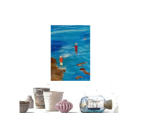 Image 1 of Sea beach painting