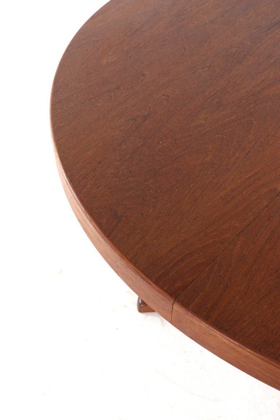 Image 1 of Danish design vintage round dining table extendable dining table