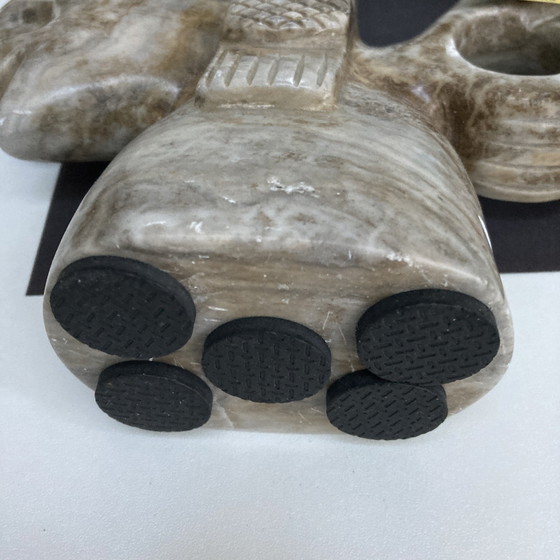 Image 1 of Sculpted stone head in pre-Columbian style, 20th century work