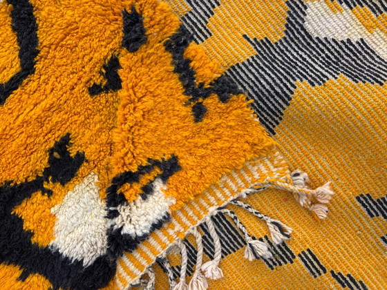 Tappeto in Lana M’rirt Stampa Leopardo Giallo Senape, 200 × 300 cm, leslosanges, Tappeti, Arancione, Modern (foto 9 di 10)