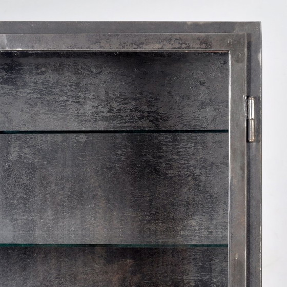 Image 1 of Polished iron medical cabinet, 1930s
