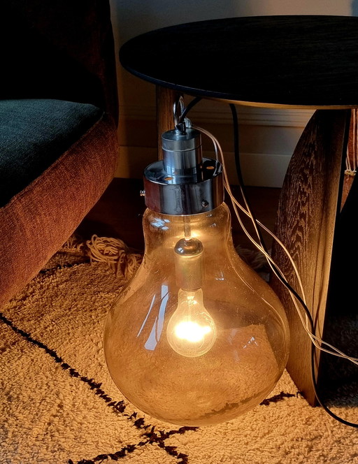 Grande suspension en forme d'ampoule incandescente 48 cm, style vintage parisien