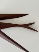 Uccello da parete scandinavo vintage in teak, 50 cm