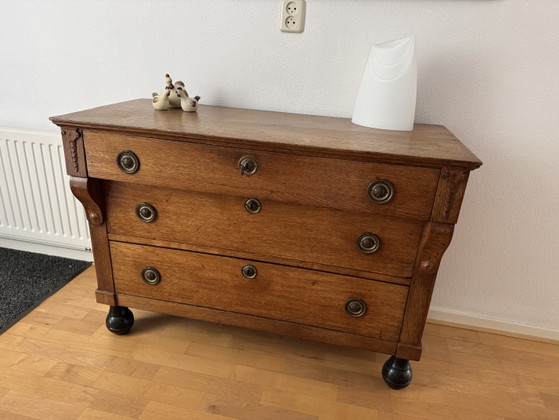 Image 1 of Antieke eiken ladenkastje