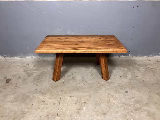Image 1 of Brutalist Oak Coffee Table Japandi Wabi Sabi