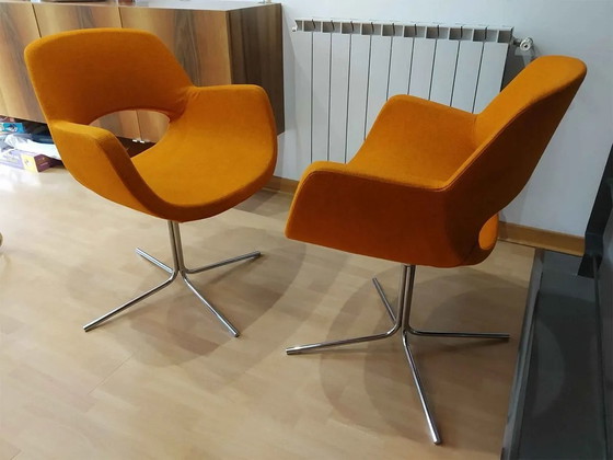 Image 1 of 6x sedia girevole l'ancora arancione