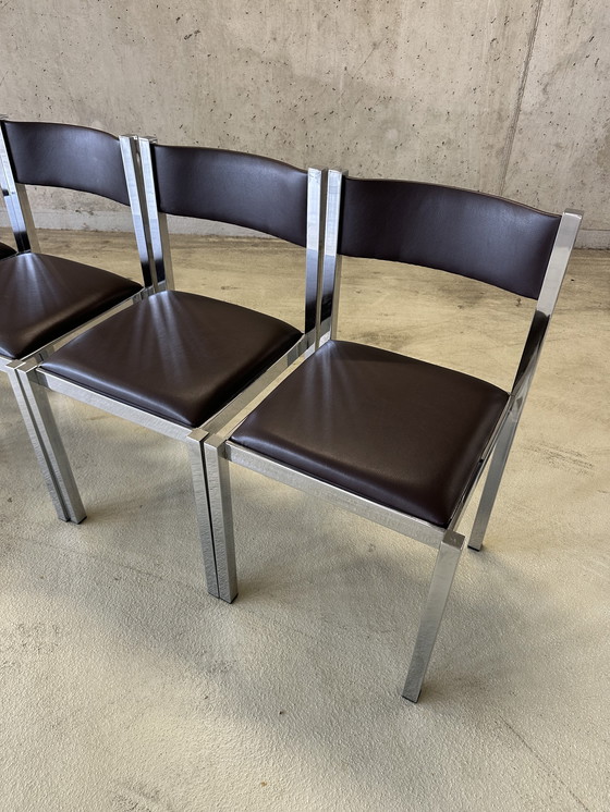 Image 1 of Set/6 sedie da pranzo vintage di design italiano Cidue