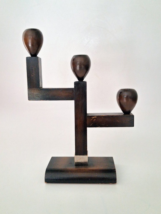 Kandelaar Set Art Deco – Kandelaars en kaarsen, Wood (photo 15 of 17)