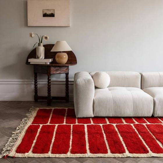 Prachtig rood tapijt voor handgemaakte artikelen, 180/280 cm – Vloerkleden en tapijten, Textile, Wool (photo 4 of 5)