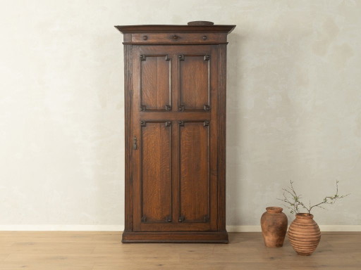 Antieke eikenhouten kast met cassettepanelen, ca. 1900 – kasten, Wood, Brass (photo 2 of 8)