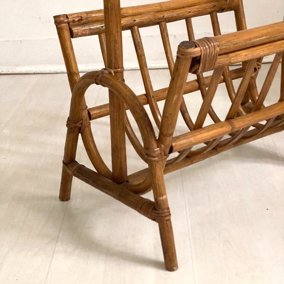 Portariviste in Rattan Vintage Anni '70 (photo 3 of 9)