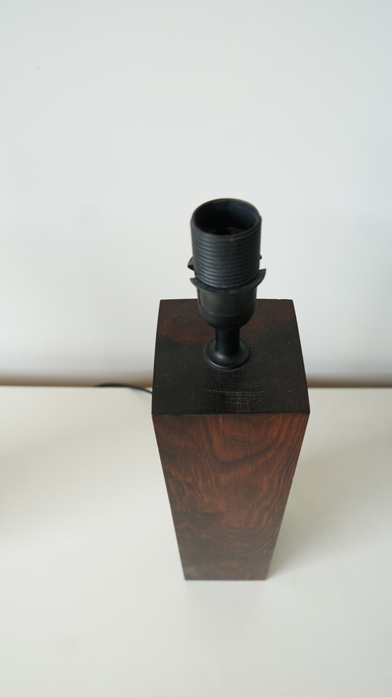 Image 1 of Pair of Mid - Century solid wood table lamps - 1970s