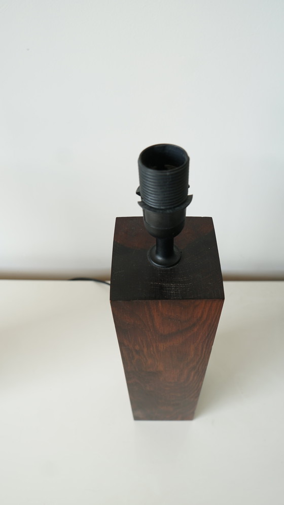 Image 1 of Pair of Mid - Century solid wood table lamps - 1970s