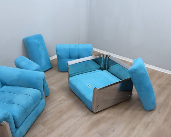 Image 1 of Vintage 1970s Saporiti Larissa Armchairs by Vittorio Introini