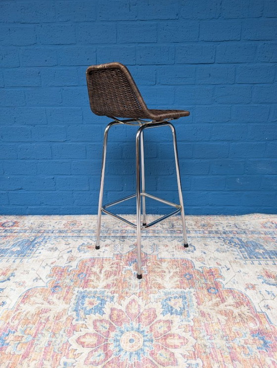 6x Vintage Barkrukken, Rohé Noordwolde, Jaren 60 – Rattan (photo 10 of 19)