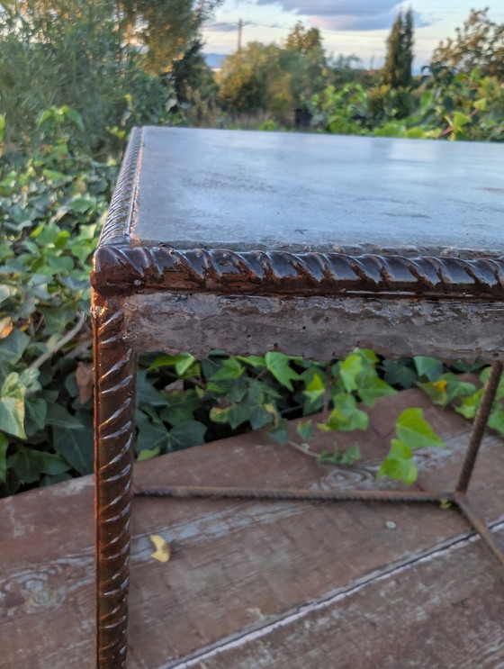 Image 1 of Side table - Mini cube table - Brutalist style