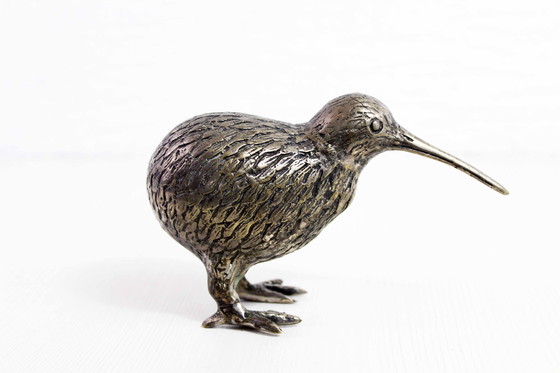 Image 1 of Kiwi Silver Metal Figurine