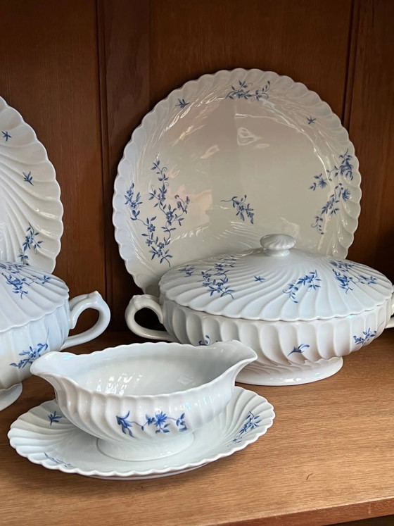 Servizio da tavola e caffè in porcellana Haviland Limoges per 12, Stoviglie, Blu (foto 7 di 11)