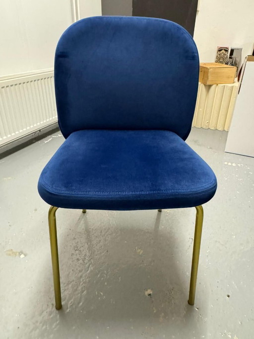 MADE.com - 4 dining chairs, velvet/gold