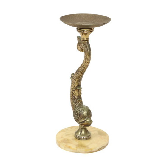 Posacenere da terra Mid Century Delfino mitico Francia 48cm – Oggetti decorativi, Marble, Brass (photo 5 of 14)