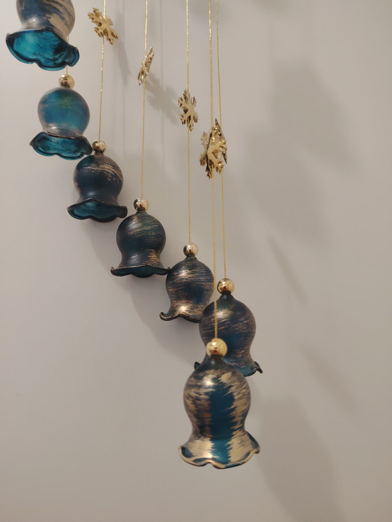 Image 1 of Campanelli eolici in vetro vintage Austen Glass Art con confezione originale