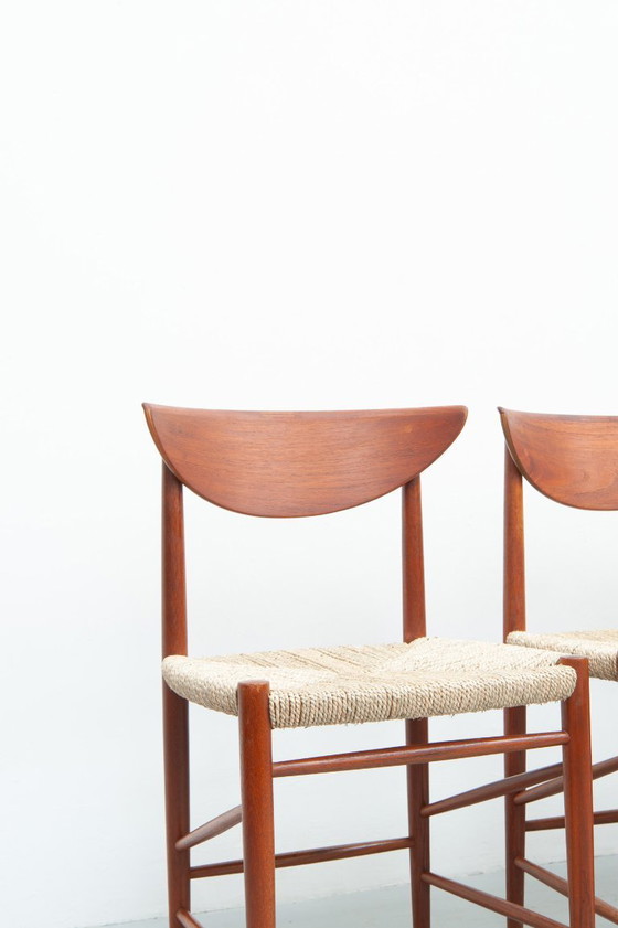 Image 1 of 4 sillas de comedor de teca de Peter Hvidt y Orla Mølgaard-Nielsen para Søborg Møbelfabrik (años 50)