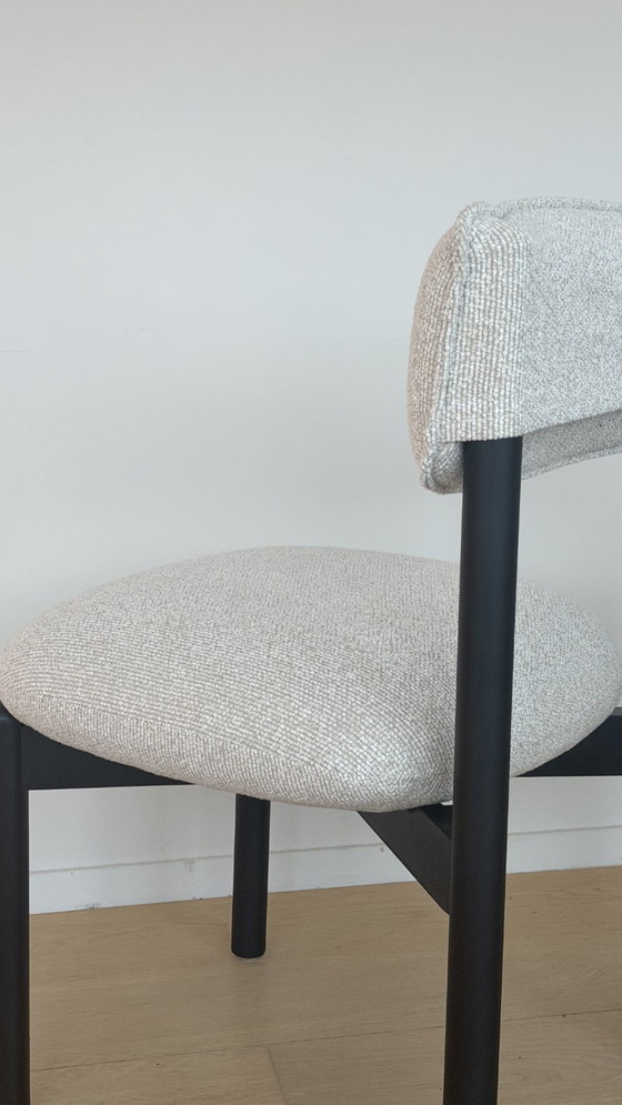 Image 1 of 6 sedie da pranzo di design in bouclé – come nuove – stile giapponese/scandinavo