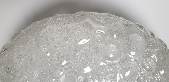 Lámpara de techo Hillebrand Murano Ice Glass de la década de 1970. – Plafones, Chrome (photo 25 of 35)