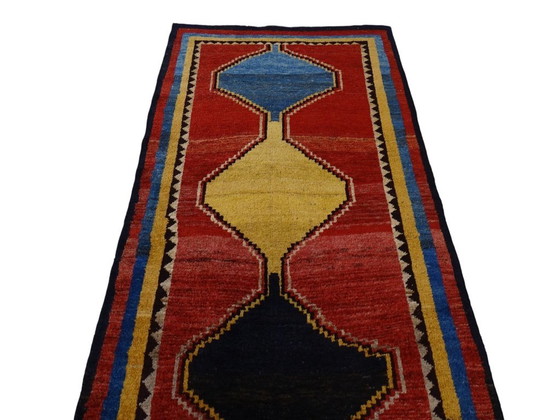 Image 1 of Alfombra Gabbeh semiantigua - 385 x 100 cm - Anudada a mano
