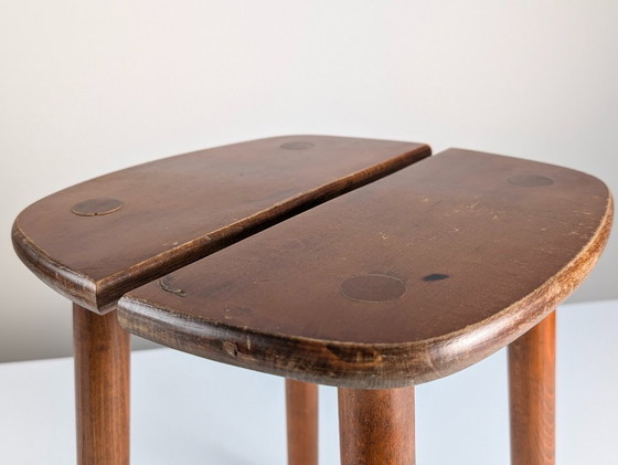 Image 1 of Coppia di sgabelli in legno di Pierre Gautier Delaye, Francia, anni '60