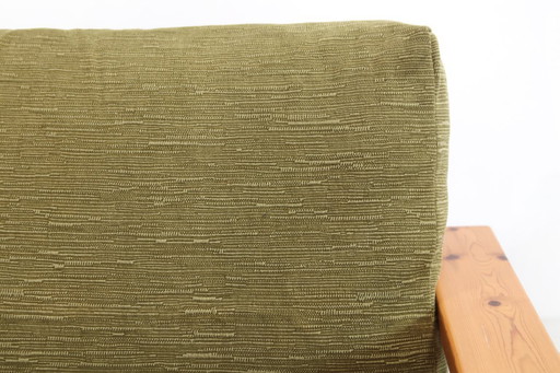 Set of two Italian pine design armchairs from the 1970s