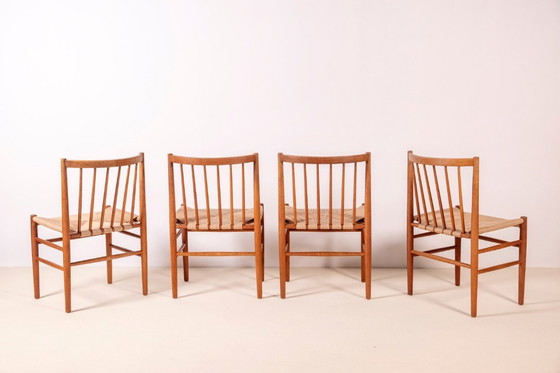Image 1 of 4x Jørgen Bækmark J80 Oak Dining Chair, 1967 FDB