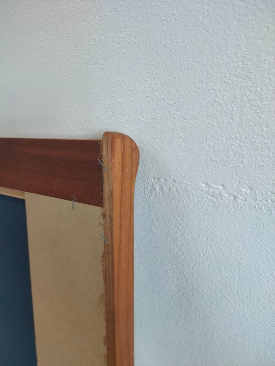 Image 1 of Grote vintage unieke Scandinavische stijl spiegel ('vierkant').