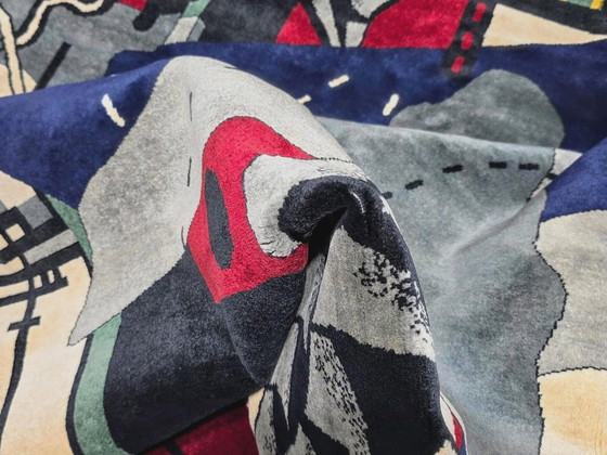 Alfombra de lana anudada a mano – Composición de Fernand Léger, arte textil moderno (205 x 290 cm) – Cotton (photo 7 of 7)