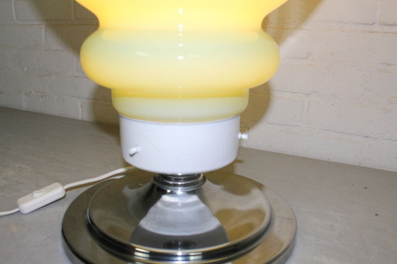 Image 1 of Grande lampe de table en verre de Murano de style futuriste italien (57 cm)