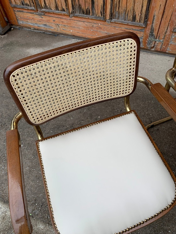 Marcel Breuer Cesca chairs Italy 1970 – Dining chairs, Wood, Chrome, Bauhaus (photo 6 of 10)