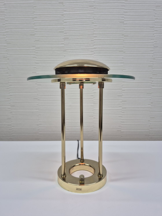 Image 1 of Lampada da tavolo Saturn di Robert Sonneman. Lampada da scrivania vintage in ottone.