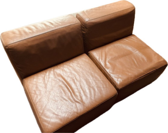 Image 1 of 5x sedile vintage (1970) in pelle, modulare _ DURLET