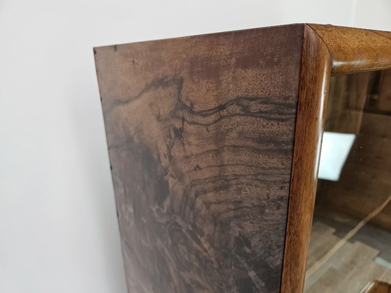 Image 1 of Art Decò Display Cabinet in Walnut Burl