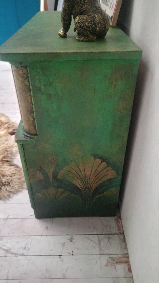 Image 1 of Mobiletto in legno con vetrina