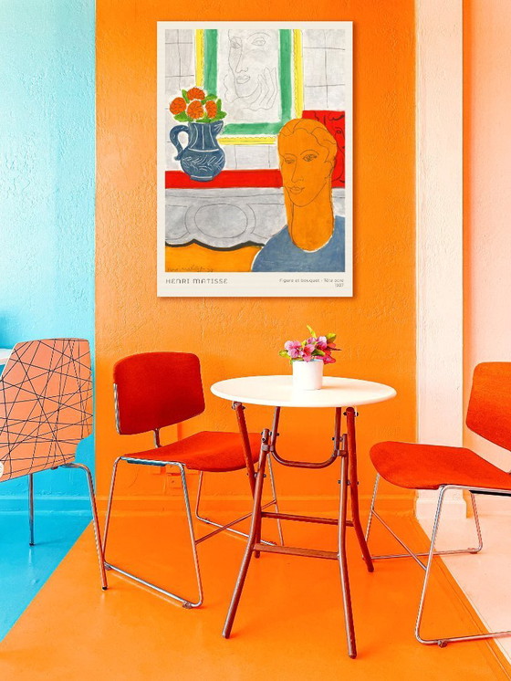 Image 1 of Figura y ramo (cabeza ocre) - Henri Matisse 1937 - Póster 70 × 100 cm