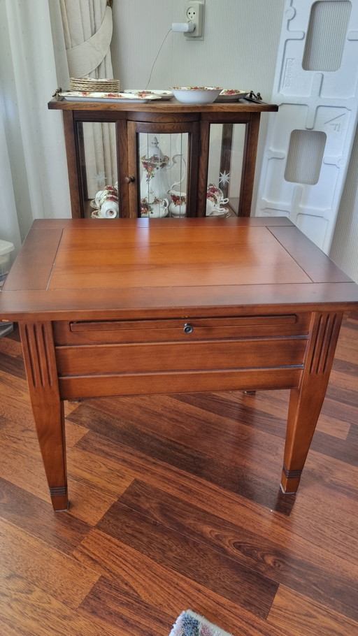 English classic cherry wood side tables