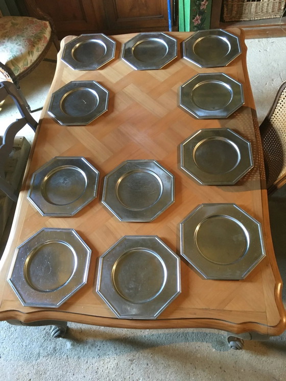 Roestvrijstalen achthoekige presentatieborden – Servies, Vintage (photo 7 of 9)